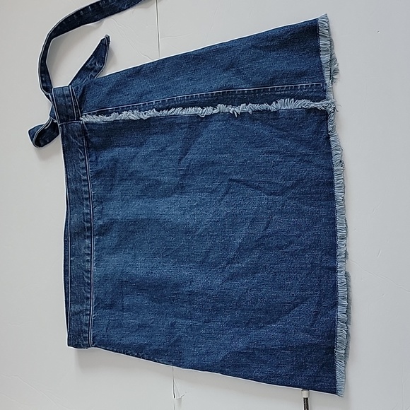 MADEWELL Raw-Hem Mini Wrap Skirt in Cardiff Wash/Size 14. - Picture 7 of 12
